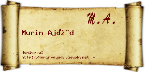 Murin Ajád névjegykártya